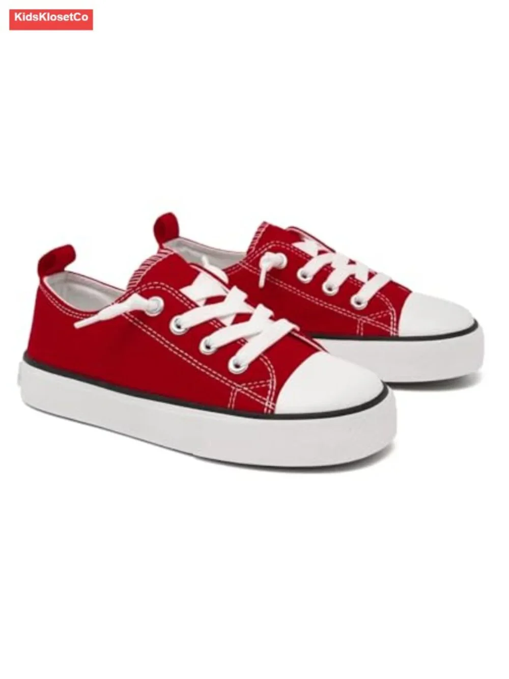 Kids Cushioned Canvas Slip On Sneakers Soft Durable